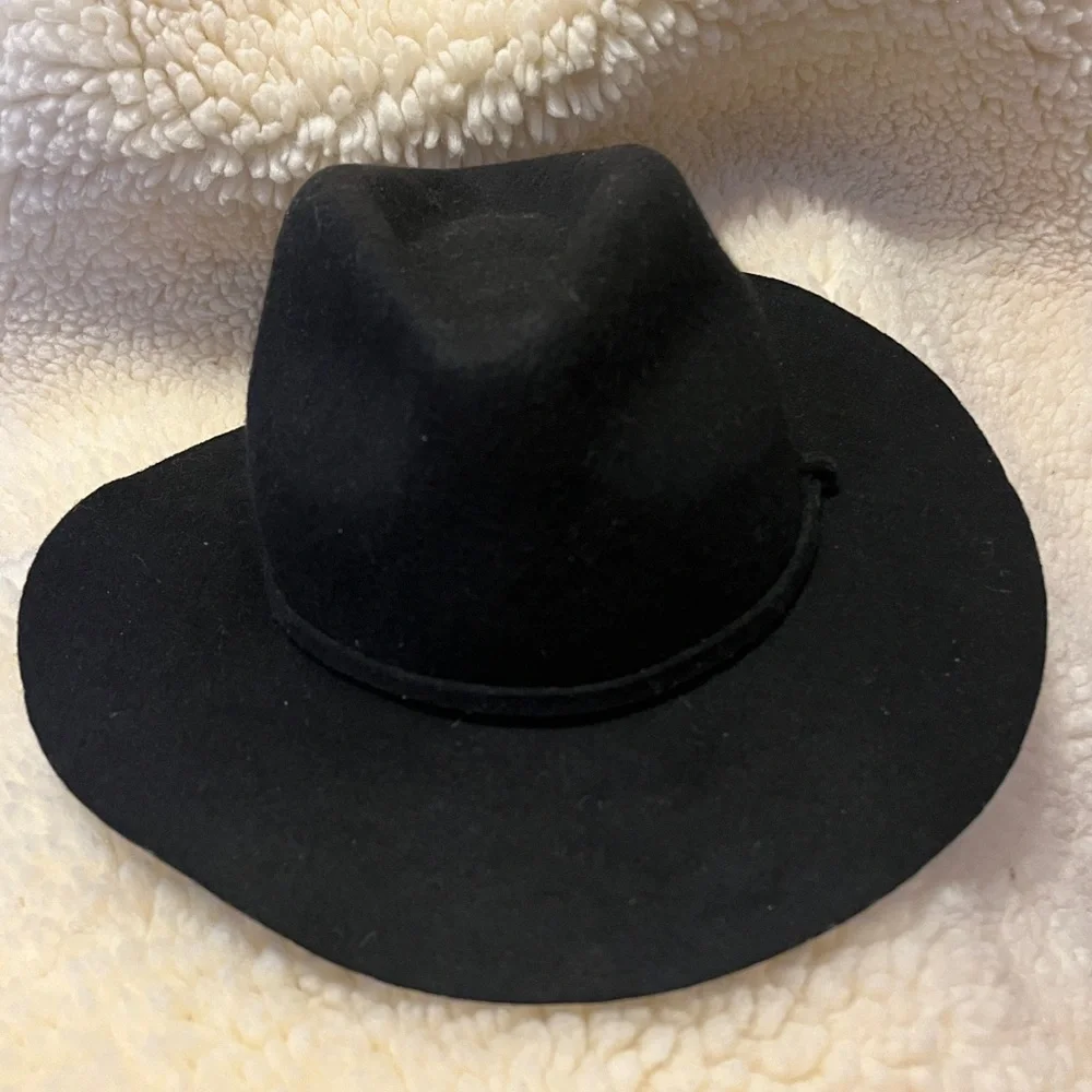 J. Crew Sleek Black Fedora Hat